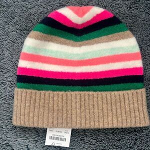 J. Crew Factory Colorful Striped Beanie Cap One Size
